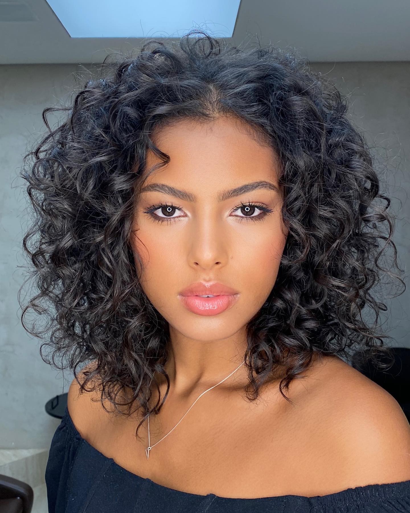 Shoulder-Length Natural Curly Hairstyle