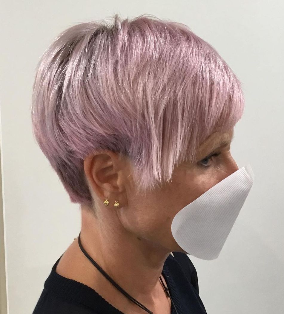 Over 60 Pastel Pink Pixie