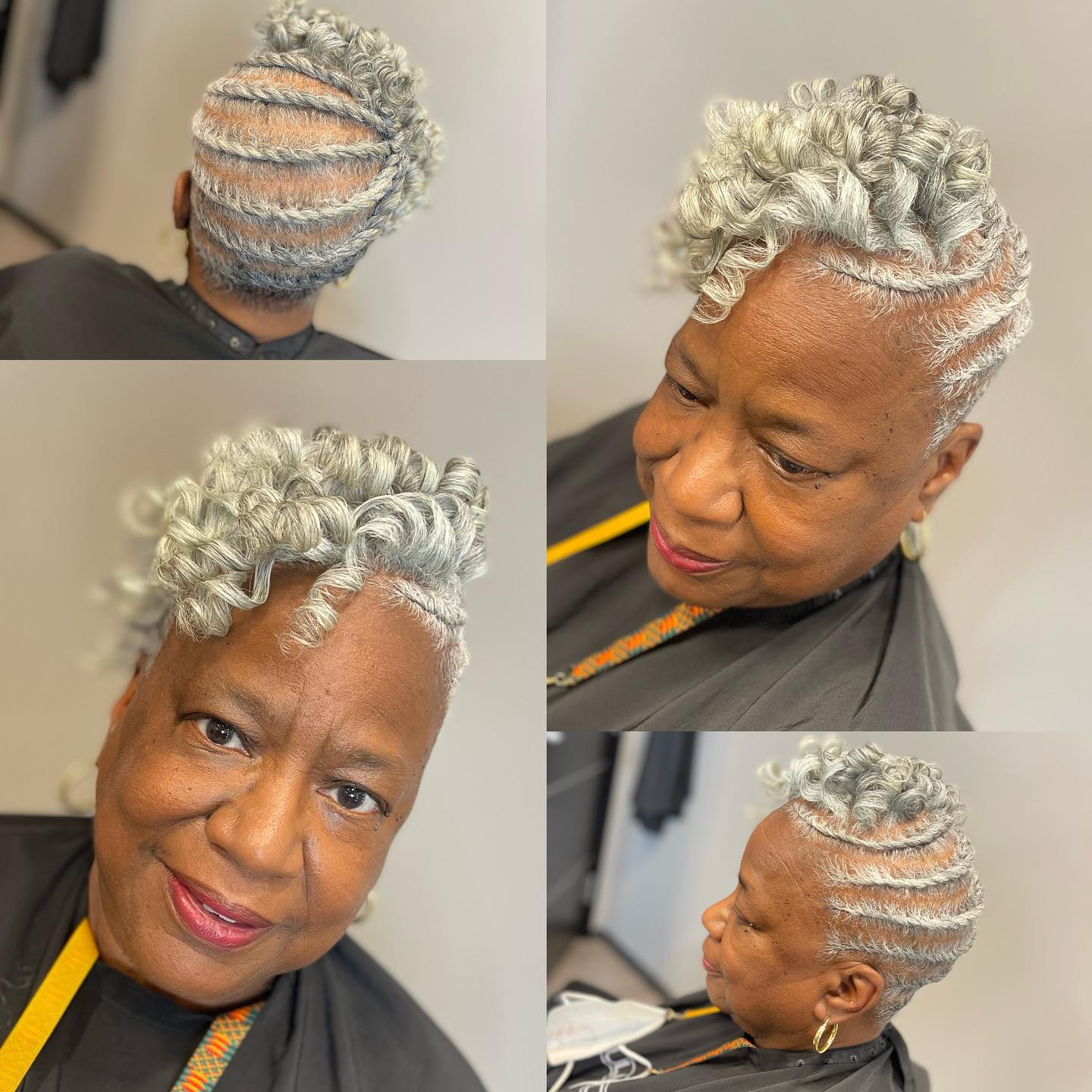 African American Gray Mother-of-the-Bride Updo