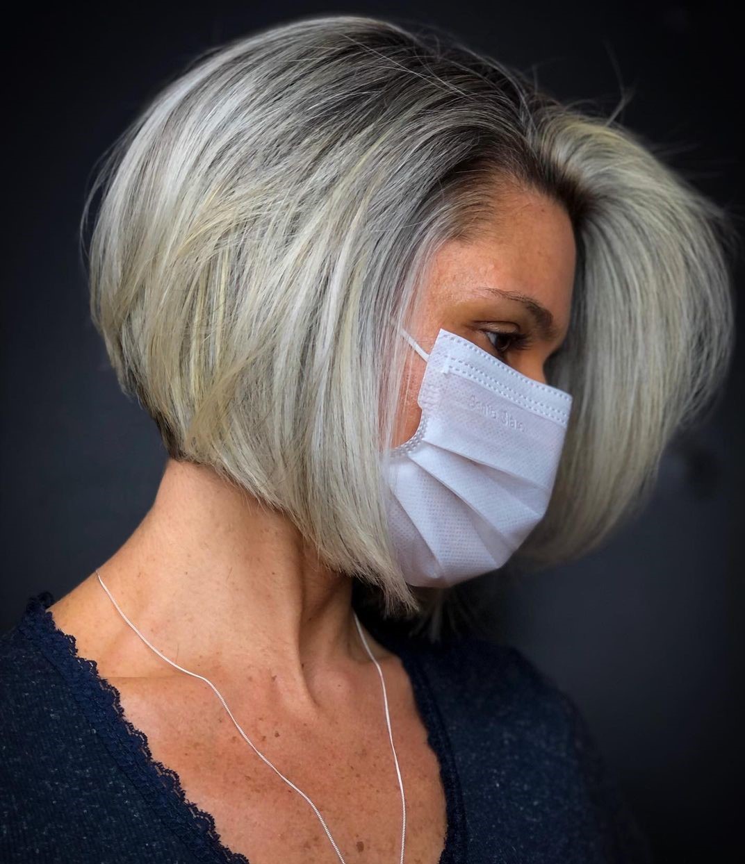 Dirty Gray Blonde Bob Over 40