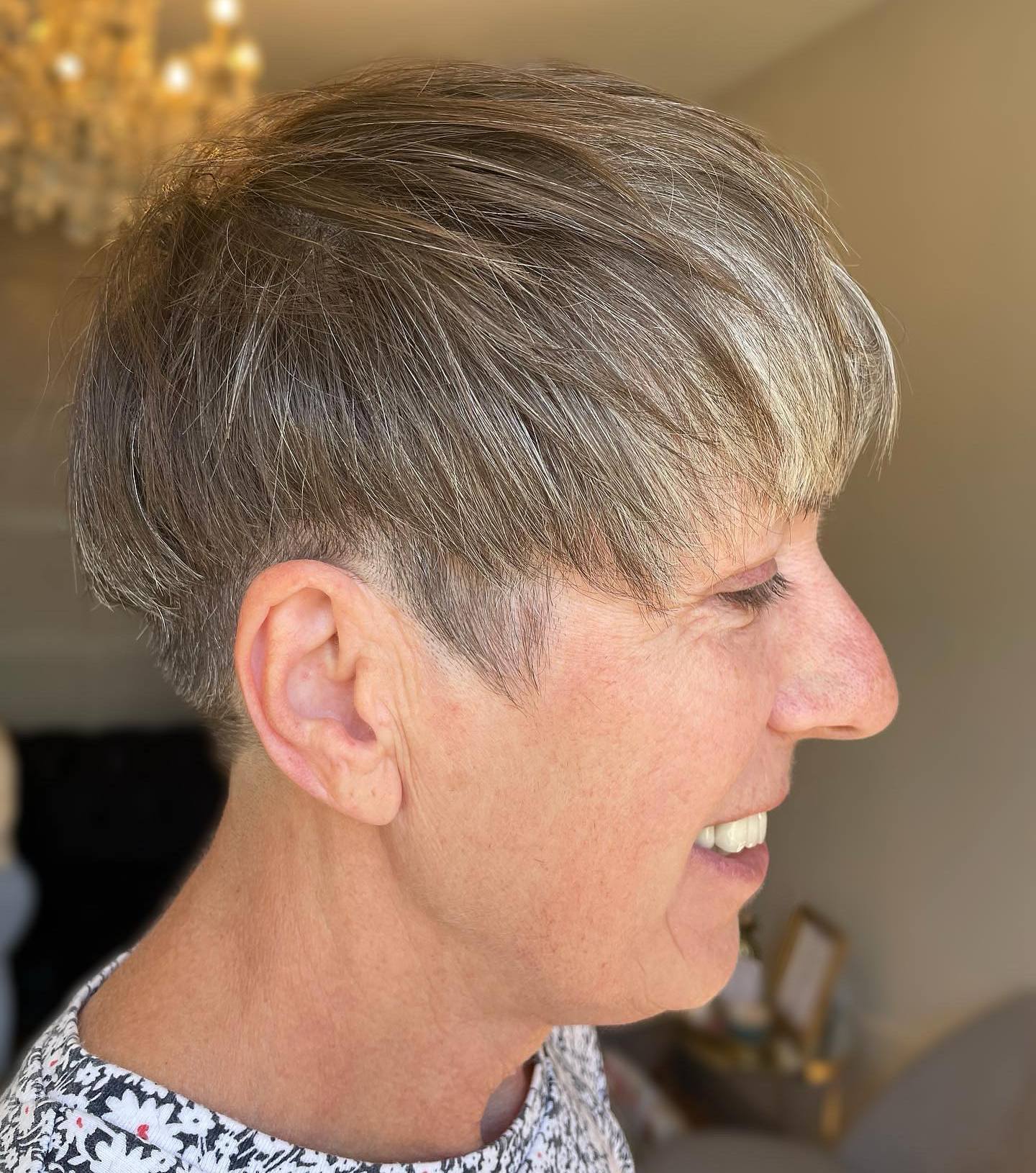 Feathered Front Bangs for Short Hair