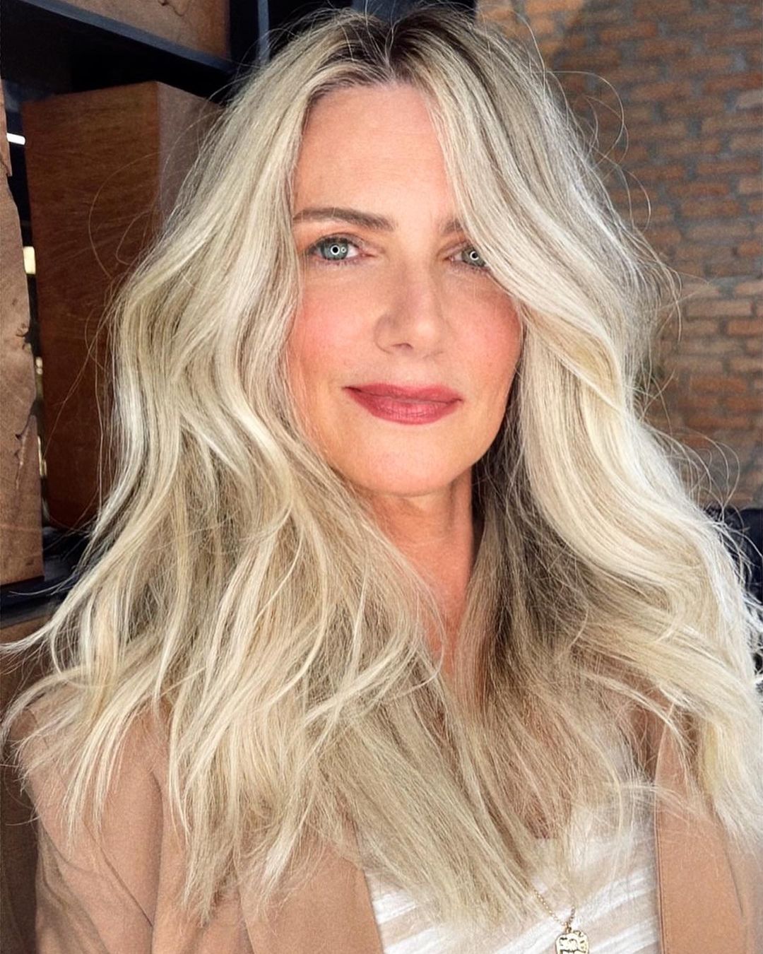 Long Light Blonde Hair to Look Younger