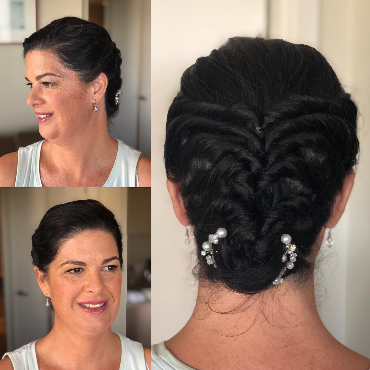 Intricate Twisted Black Mother-of-the-Bride Upstyle