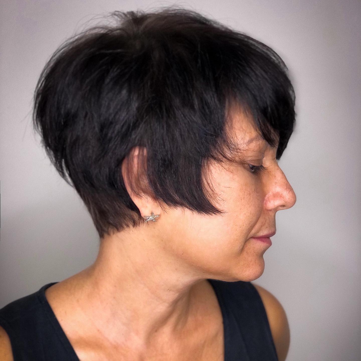 Short Layered Straight Hair with Bangs