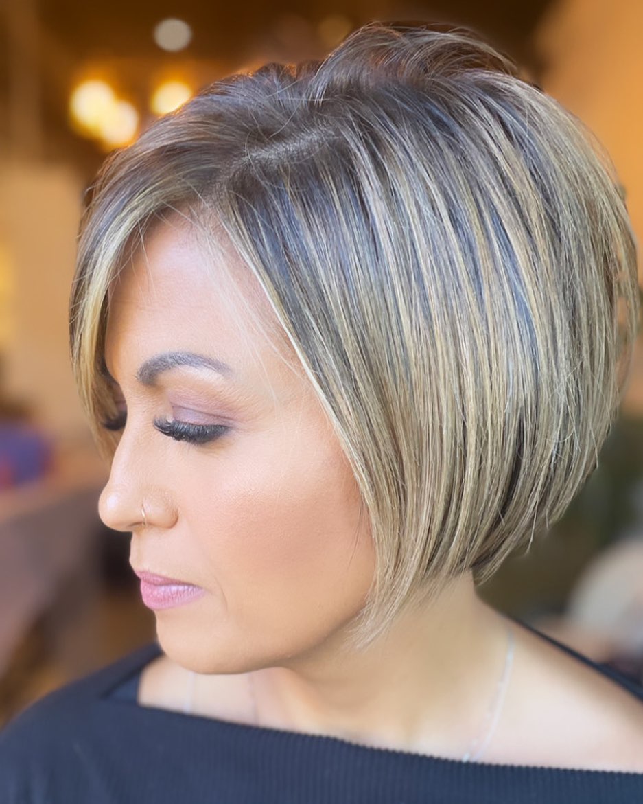 Over 40 Sleek Jaw-Length Bob