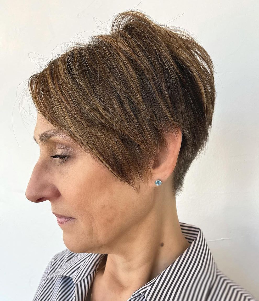 Straight Sliced Pixie Over 60