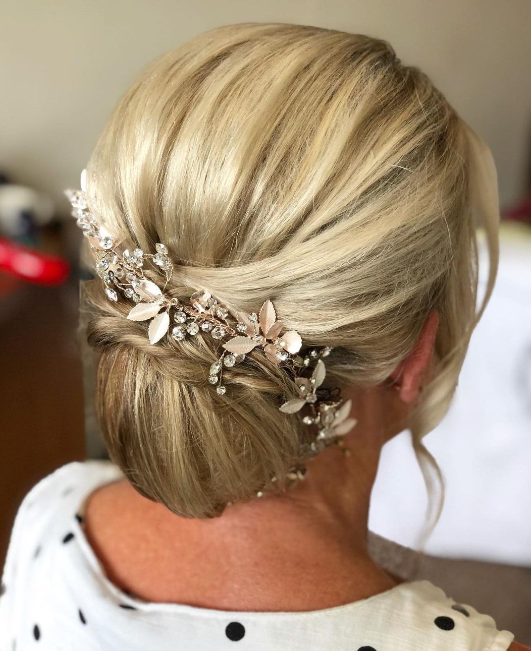 Chignon with Sparkly Hair Piece