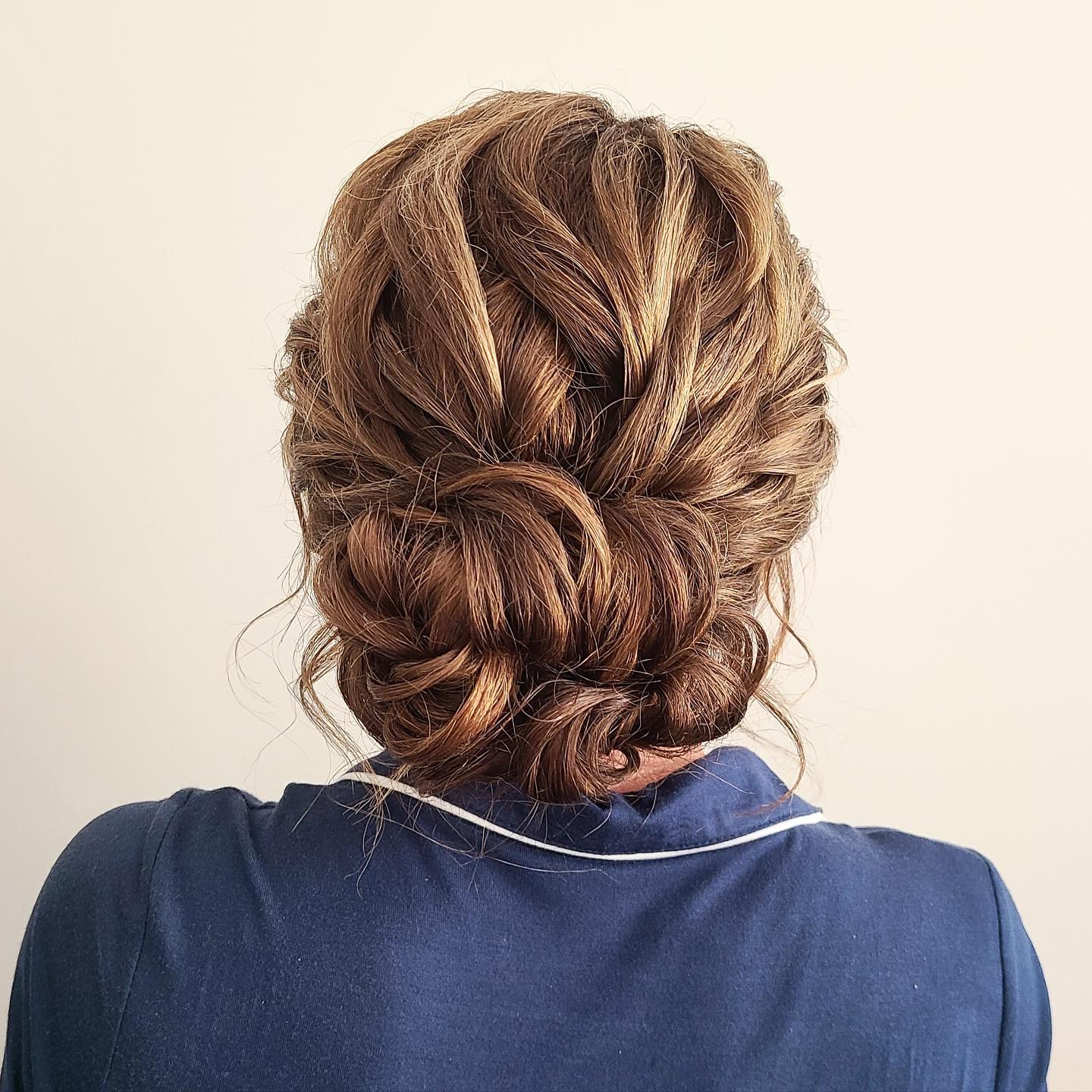 Mother-of-the-Bride Curly Bun Updo